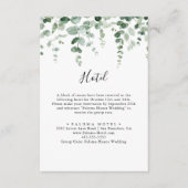 ミニマルエレガントリストグリーンユーカリプタスホテル エンクロージャーカード (正面)