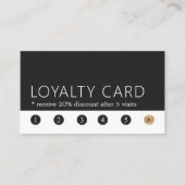 ミニマルエレガントリストグレーホワイト金ゴールドサロン ロイヤリティカード (正面)