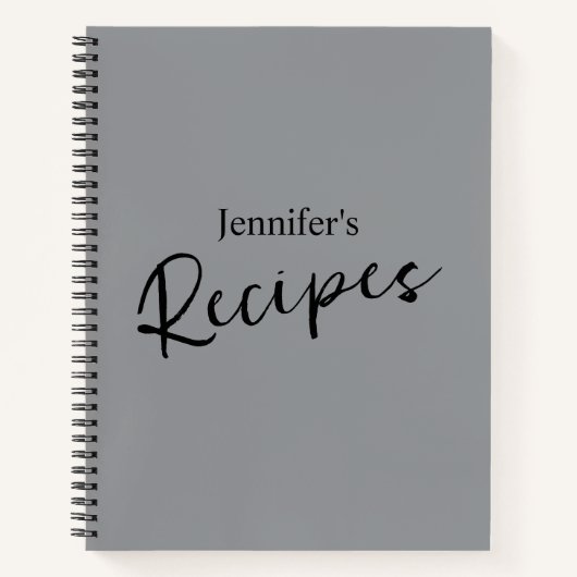 ミニマルエレガントリストグレーレシピ ノートブック (正面)