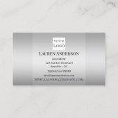 ミニマルエレガントリストグレーロゴ名刺 名刺 (裏面)