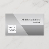 ミニマルエレガントリストグレーロゴ名刺 名刺 (正面)