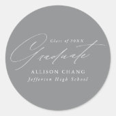 ミニマルエレガントリストグレー卒業 ラウンドシール (正面)