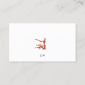 ミニマルエレガントリストコーラルビジネスカード 名刺 (裏面)