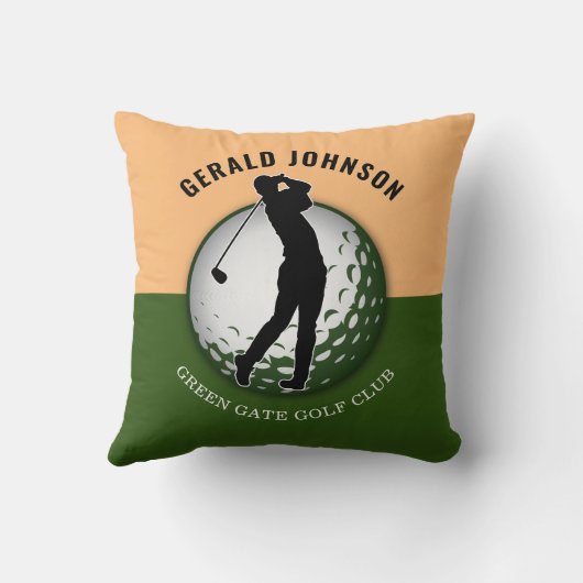 ミニマルエレガントリストゴルファーデザイン クッション (裏面)