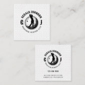 ミニマルエレガントリストゴルフデザイン スクエア名刺 (正面/裏面)