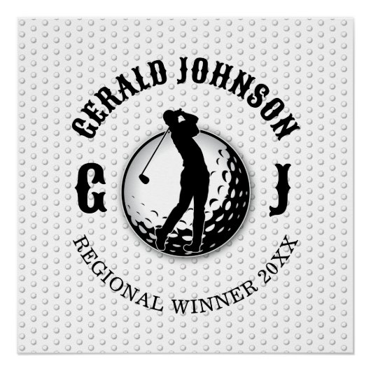 ミニマルエレガントリストゴルフデザイン ポスター (正面)