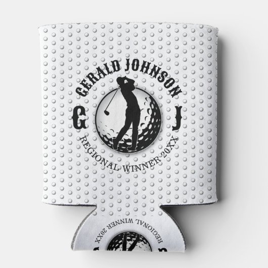 ミニマルエレガントリストゴルフデザイン 缶クーラー (裏面)