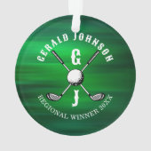 ミニマルエレガントリストゴルフモノグラムデザイン オーナメント (裏面)