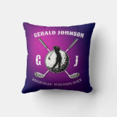 ミニマルエレガントリストゴルフモノグラムデザイン クッション (裏面)