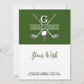 ミニマルエレガントリストゴルフモノグラムデザイン シーズンカード (裏面)