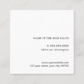 ミニマルエレガントリストゴールデンパステルヘアスタイリスト スクエア名刺 (裏面)
