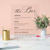 ミニマルエレガントリストシグネチャーカクテルミモザバー アクリルサイン (ウェディング)