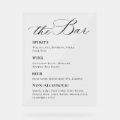 ミニマルエレガントリストシグネチャーカクテルミモザバー アクリルサイン (正面)