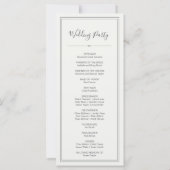 ミニマルエレガントリストシック結婚式 プログラム (裏面)