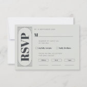 ミニマルエレガントリストシック 出欠カード (裏面)