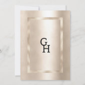 ミニマルエレガントリストシャンパン金ゴールド日付を保存 招待状 (裏面)