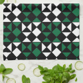 ミニマルエレガントリストジオメトリパターン キッチンタオル (折り畳み)