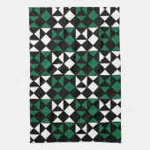 ミニマルエレガントリストジオメトリパターン キッチンタオル (縦)