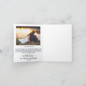 ミニマルエレガントリストスカスタムト写真折り畳み サンキューカード (内部)