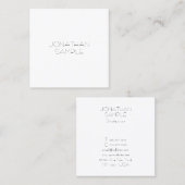 ミニマルエレガントリストスクエアデザインモダンルクスプレーン スクエア名刺 (正面/裏面)