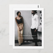 ミニマルエレガントリストスクリプトの新しいアドレスの写真 ポストカード (正面/裏面)