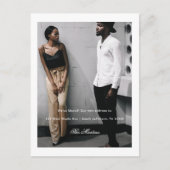 ミニマルエレガントリストスクリプトの新しいアドレスの写真 ポストカード (正面)