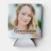 ミニマルエレガントリストスクリプト卒業写真パーティー 缶クーラー (正面)