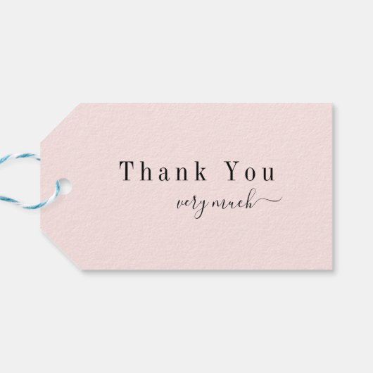 ミニマルエレガントリストスクリプト名パーソナライズされた ギフトタグ (裏面横)