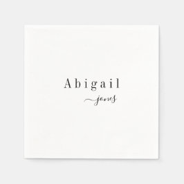 ミニマルエレガントリストスクリプト名パーソナライズされた スタンダードカクテルナプキン