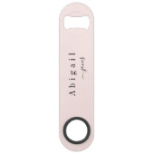 ミニマルエレガントリストスクリプト名パーソナライズされた スピード栓抜き (正面)