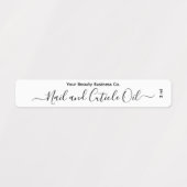 ミニマルエレガントリストスクリプト爪、 ネイル油美しいカスタム ラベル (デザイン2)