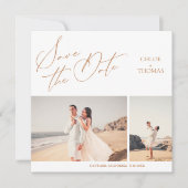 ミニマルエレガントリストスクリプト2 Photo Save The Date (正面)