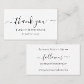 ミニマルエレガントリストスクリプト 名刺 (正面/裏面)