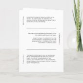 ミニマルエレガントリストスクリプトQRコー結婚ドの折り畳み プログラム (裏面)