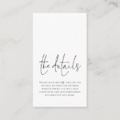 ミニマルエレガントリストスクリプトQRコー結婚ドの詳細 エンクロージャーカード (正面)