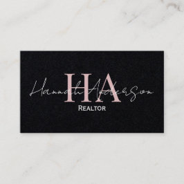 ミニマルエレガントリストスクリプモダント不動産仲介業者 名刺