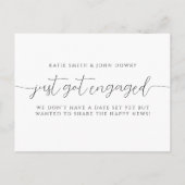 ミニマルエレガントリストスク得リ婚約した写真 案内ポストカード (裏面)