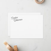 ミニマルエレガントリストステーシパーソナライズされたョン ノートカード (正面/裏面インサイチュ)