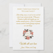 ミニマルエレガントリストスノーフレーククリスマスカード 招待状 (裏面)