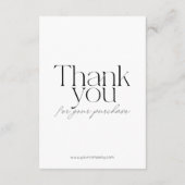 ミニマルエレガントリストスモールビジネスクーポンサンキュー サンキューカード (裏面)