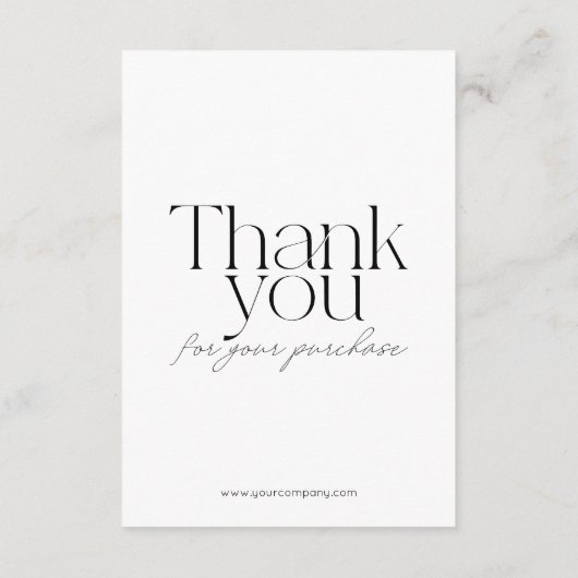ミニマルエレガントリストスモールビジネスクーポンサンキュー サンキューカード (裏面)