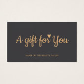 ミニマルエレガントリストダークグレーゴールドサロンギフト (正面)