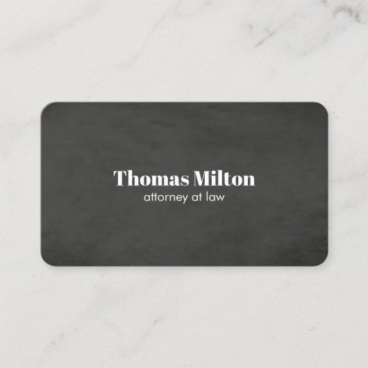 ミニマルエレガントリストダークグレー弁護士 名刺 (正面)