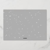 ミニマルエレガントリストツリーフォトフォイルはがき 箔シーズンカード (裏面)