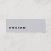 ミニマルエレガントリストテクスチャグレーコンサルタント スキニー名刺 (正面)