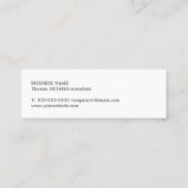 ミニマルエレガントリストテクスチャグレーコンサルタント スキニー名刺 (裏面)