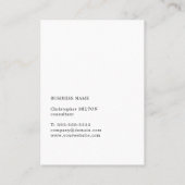 ミニマルエレガントリストテクスチャホワイトコンサルタント 名刺 (裏面)