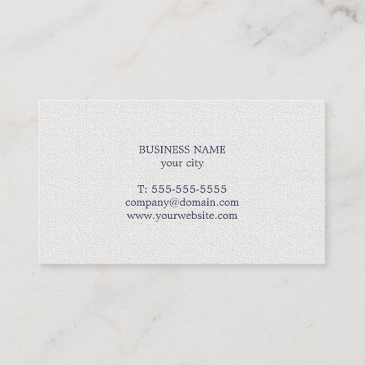 ミニマルエレガントリストテクスチャホワイトブルーコンサルタント 名刺 (裏面)