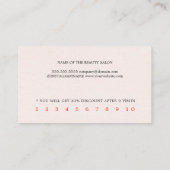 ミニマルエレガントリストテクスチャライトピンク赤美しい ロイヤリティカード (裏面)