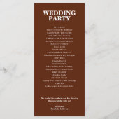 ミニマルエレガントリストテラコッタ結婚ズフラット プログラム (裏面)